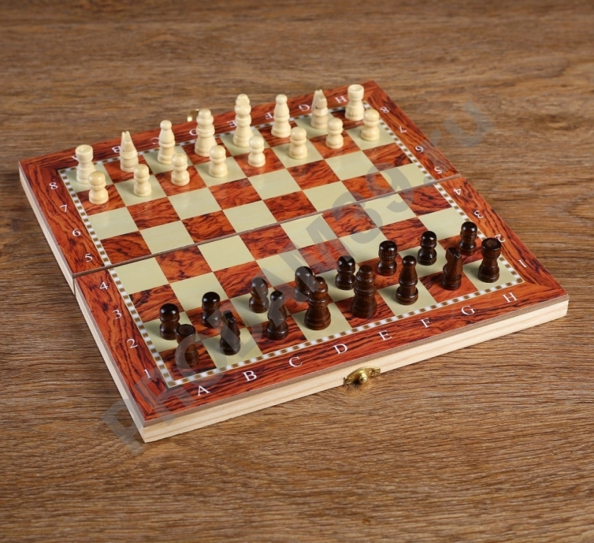 Настольная игра 3 в 1: нарды, шашки, шахматы