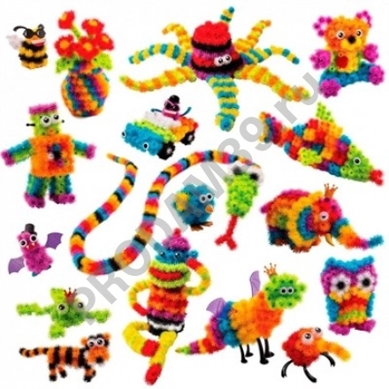 Конструктор-липучка BUNCHEMS пушистый шарик 400+