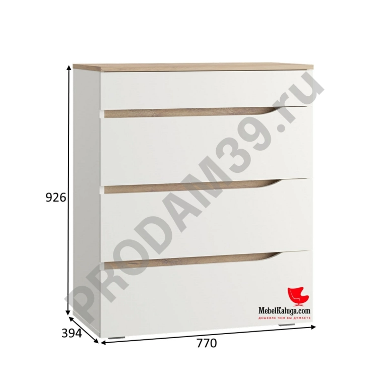 Спальня Муссон. Шкаф, стеллаж, камод