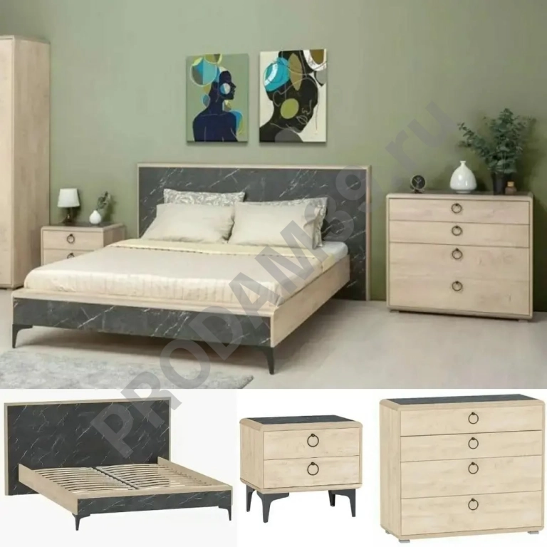 Спальня Мальта, черный мрамор