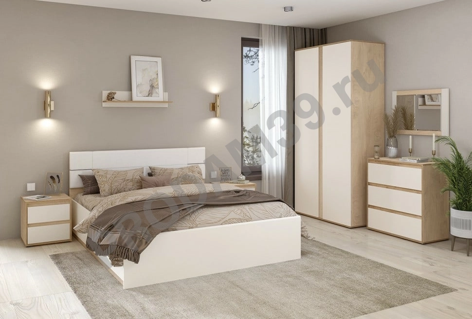 Спальня Лея, шеаф, комод, тумба