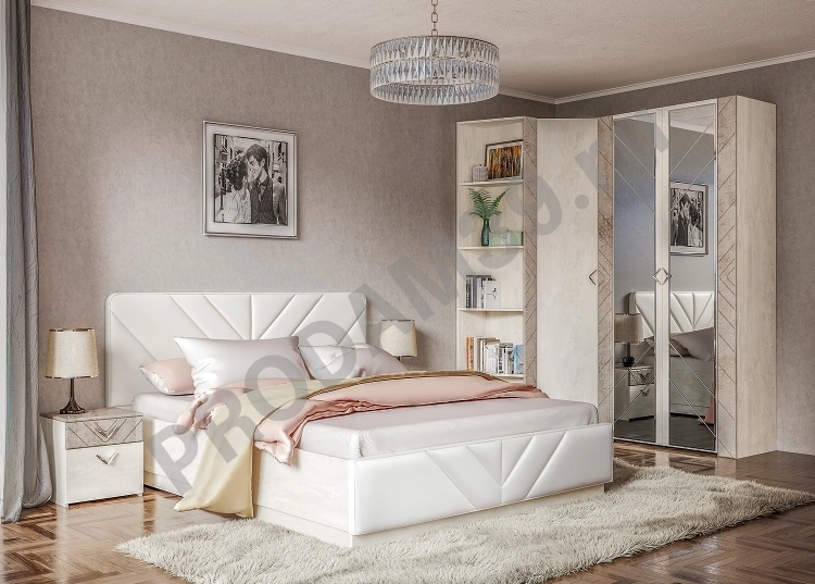 Спальня Амели. Шкаф, комод, стеллаж, тумба