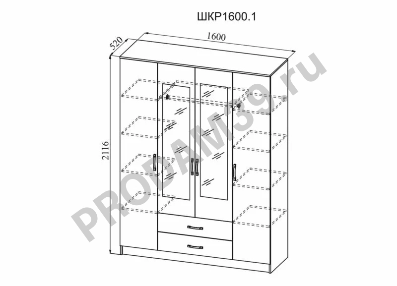 Кровать, тумба, шкаф Ронда, анкор