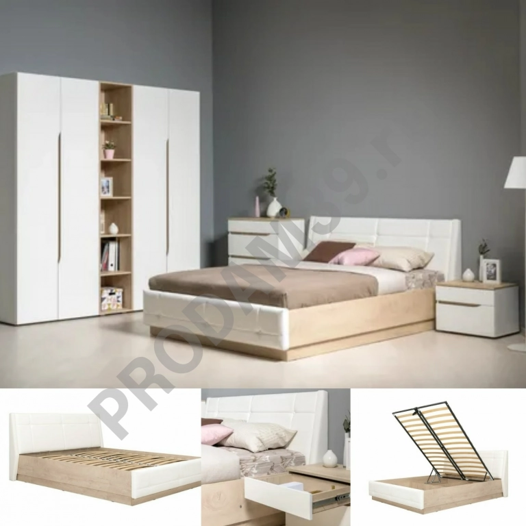 Кровать Муссон 11.28 с ортопед основанием, 160х200 см. Подъёмник приобретается отдельно - 2500 р