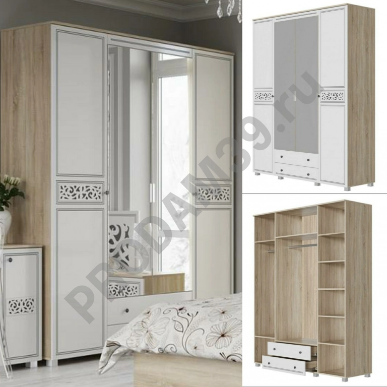 Шкаф Мадлен 4хдверный