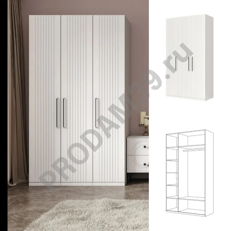 Шкаф комбинированный Валенсия 13.12, зеркало внутри шкафа 1260 x 542, В 2253 мм