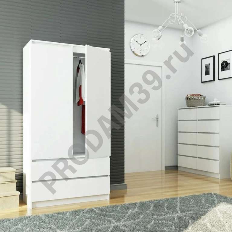 Шкаф 90х180х50 белый