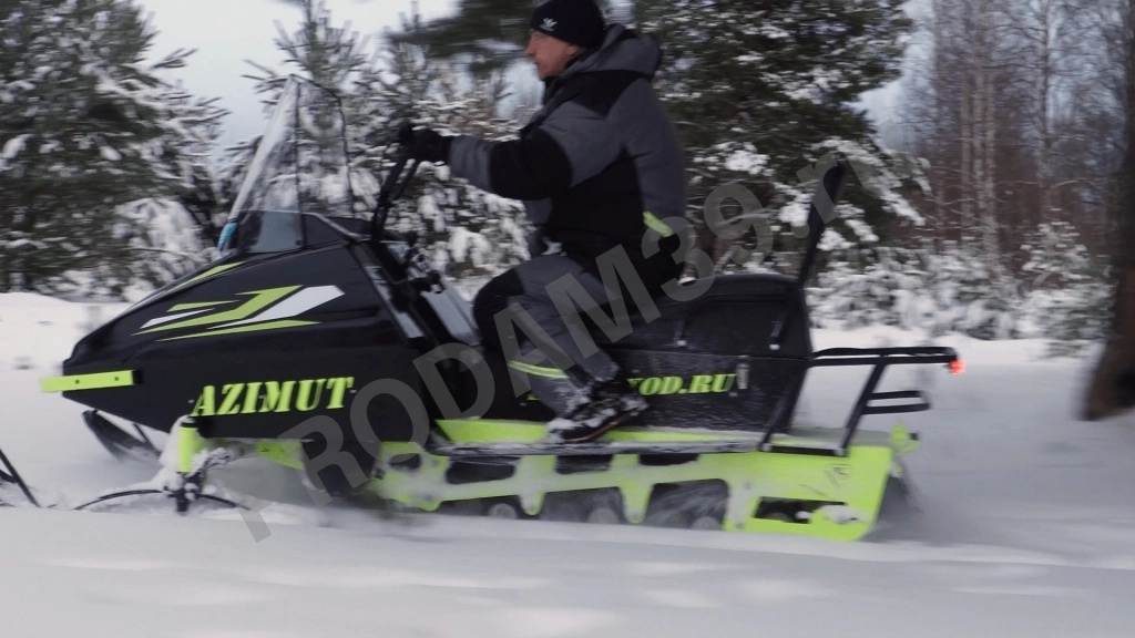 Мини - снегоход Бурлак Azimut (Азимут), Loncin 24 л.с., черный (машинокомплект)