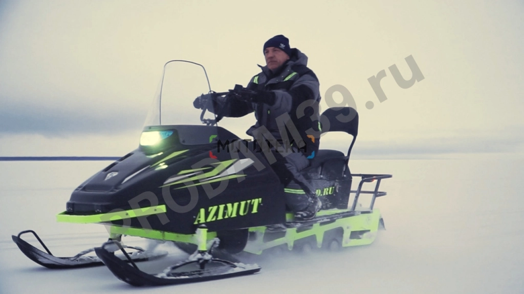 Мини - снегоход Бурлак Azimut (Азимут), Loncin 20 л.с., черный (машинокомплект)