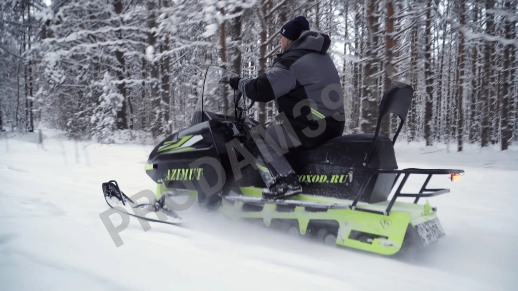 Мини - снегоход Бурлак Azimut (Азимут), Lifan 24 л.с., черный (машинокомплект)