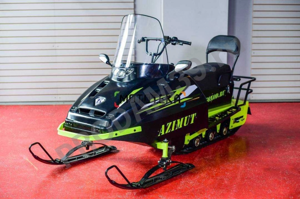 Мини - снегоход Бурлак Azimut (Азимут) - 2, черный капот 24 л.с. (машинокомплект)