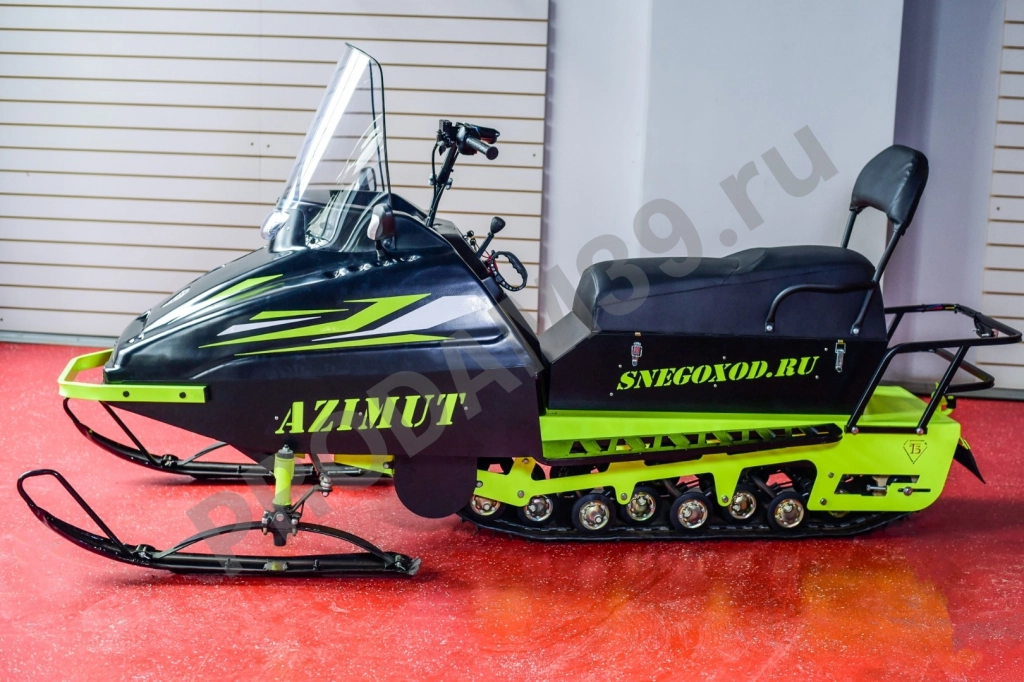 Мини - снегоход Бурлак Azimut (Азимут) - 2, черный капот 24 л.с. (машинокомплект)