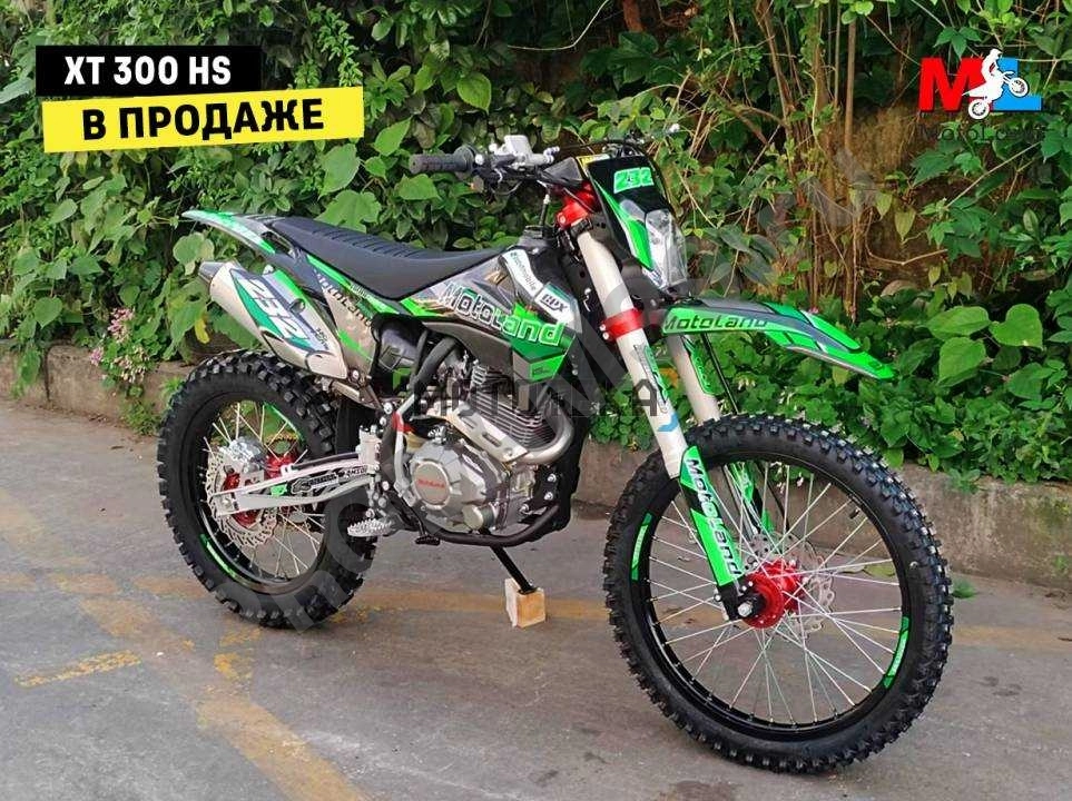 Мотоцикл кроссовый MotoLand XT300 HS (172FMM) (BB-300cc) (2022) зеленый