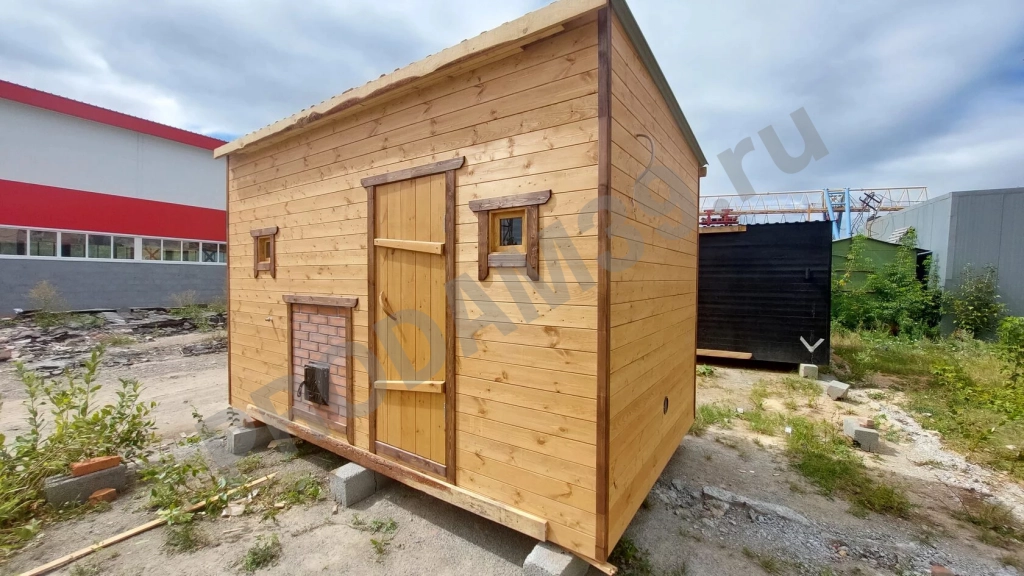 Каркасная баня под ключ, 2х4 м, 8 кв.м
