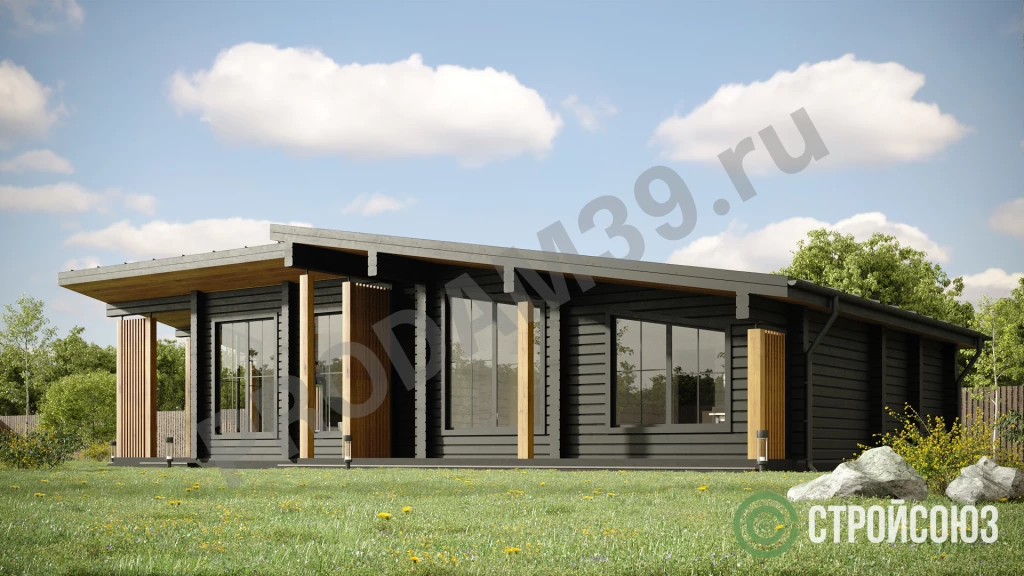 Строительство домов из бруса и бревна, проект 133 кв.м