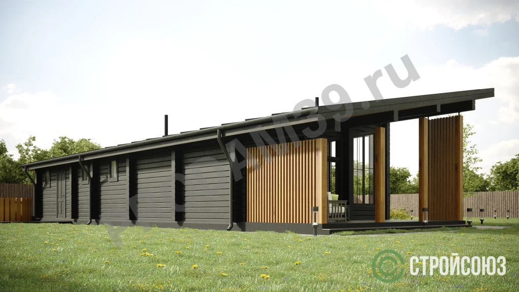 Строительство домов из бруса и бревна, проект 133 кв.м