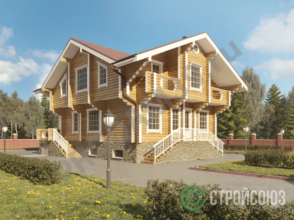 Строительство домов из бруса и бревна, 220 кв.м