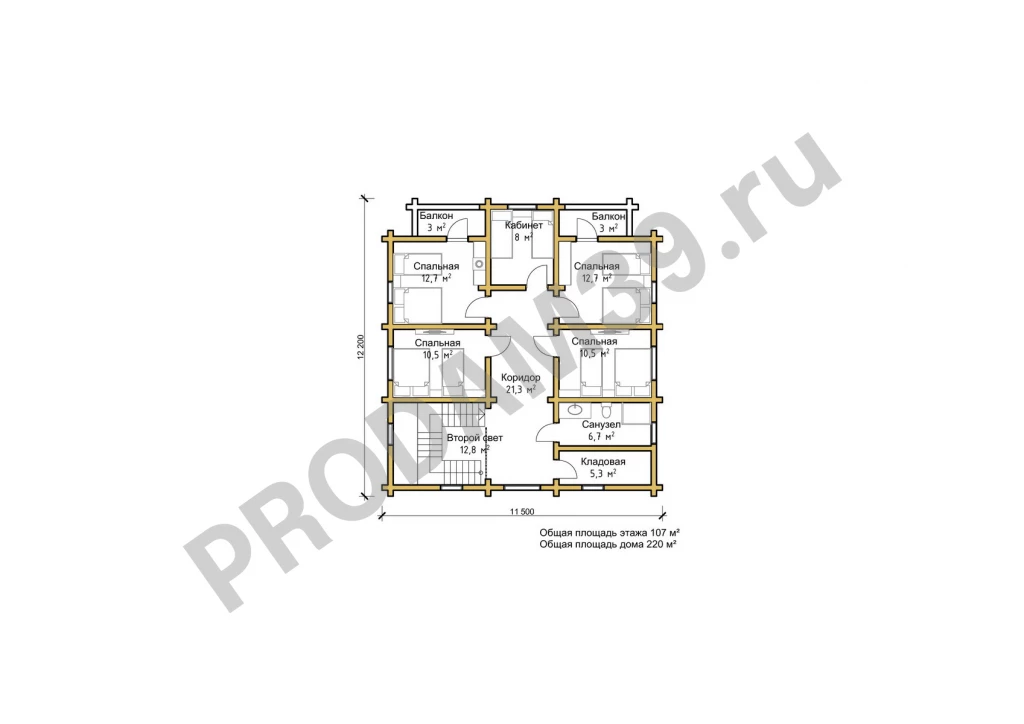 Строительство домов из бруса и бревна, 220 кв.м