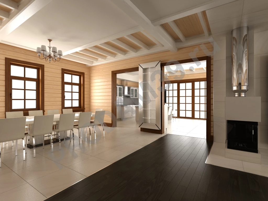 Строительство домов из бруса и бревна, проект 299 кв.м