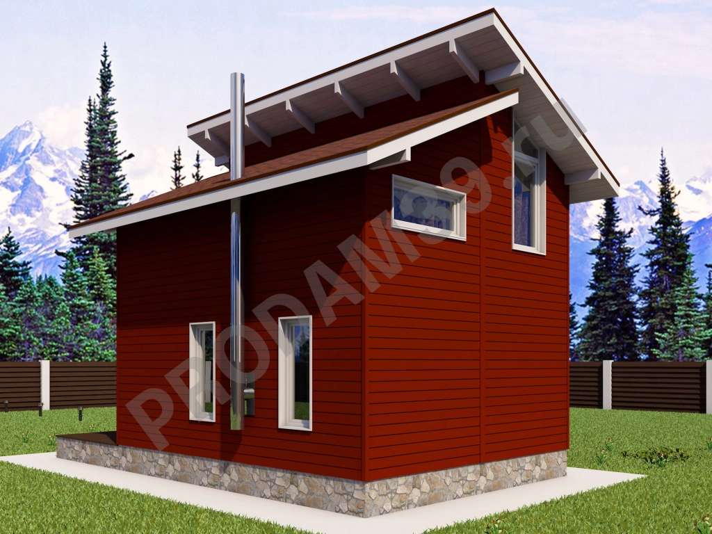 Норвежский дом 60 кв.м с баней