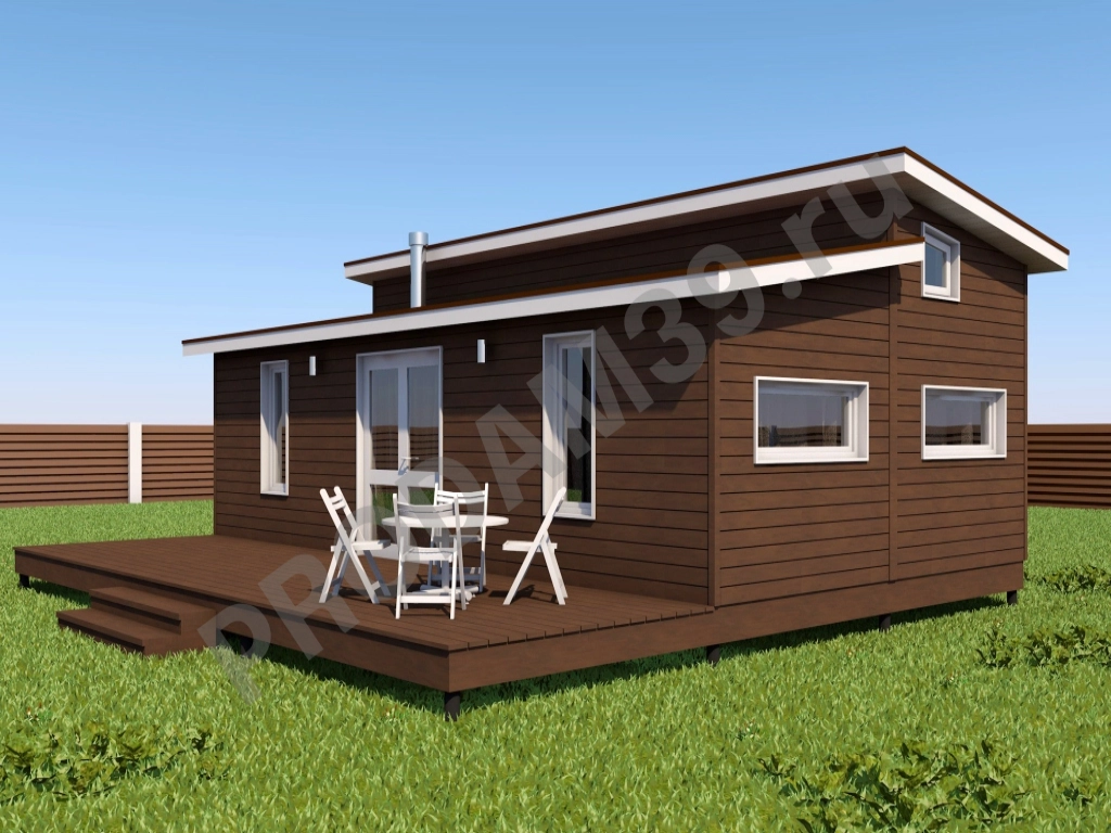 Норвежский дом 52 кв.м с баней