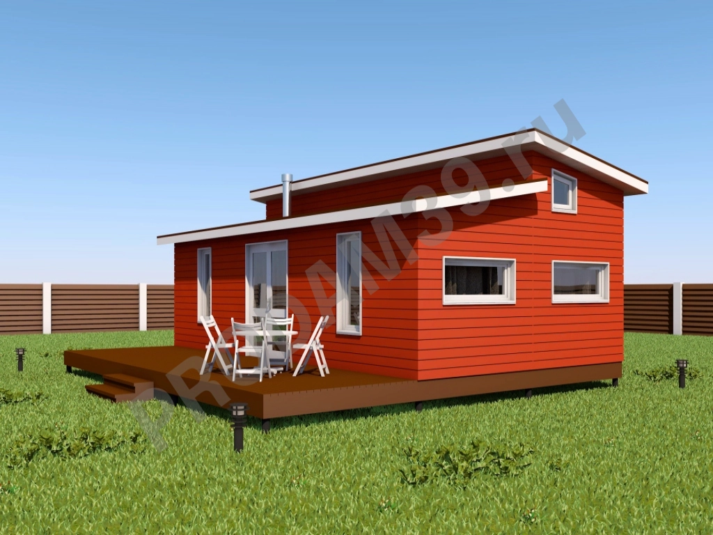 Норвежский дом 52 кв.м с баней