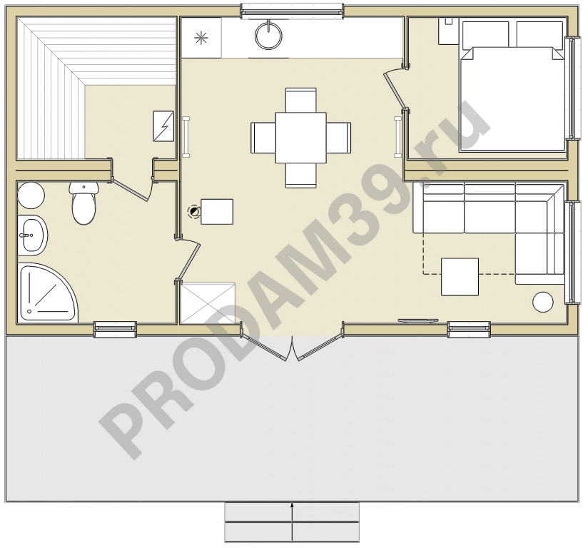 Норвежский дом 52 кв.м с баней