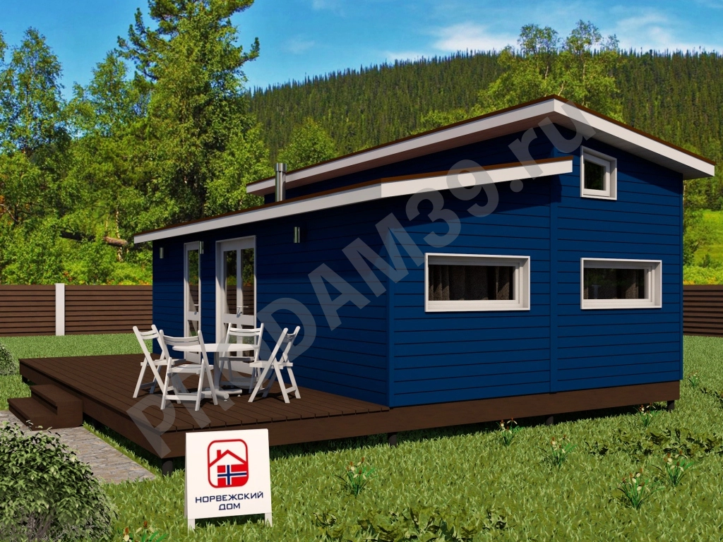 Норвежский дом 52 кв.м. плюс терраса 21 кв.м