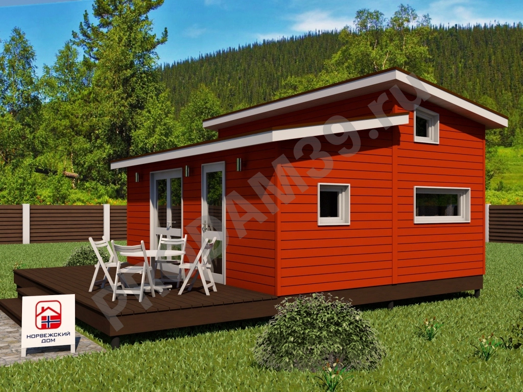 Норвежский дом 33 кв.м плюс терраса 15 кв.м