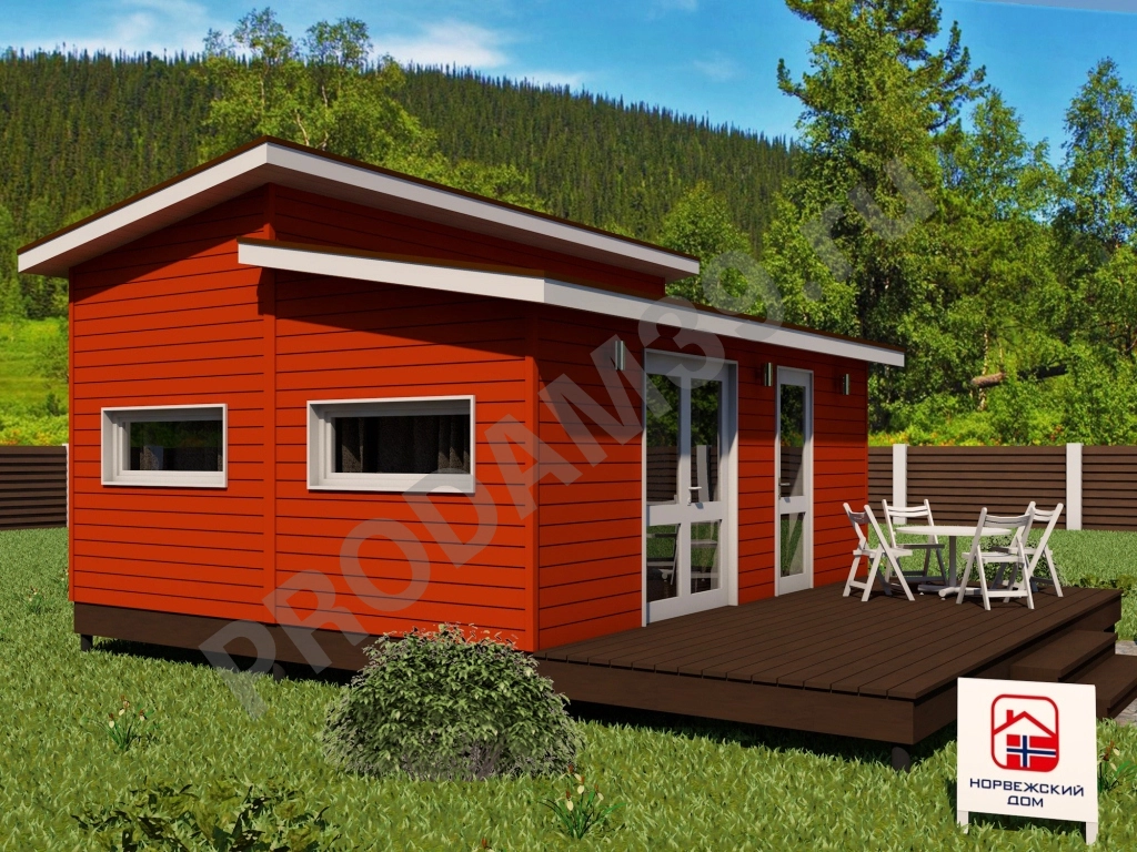 Норвежский дом 33 кв.м плюс терраса 15 кв.м