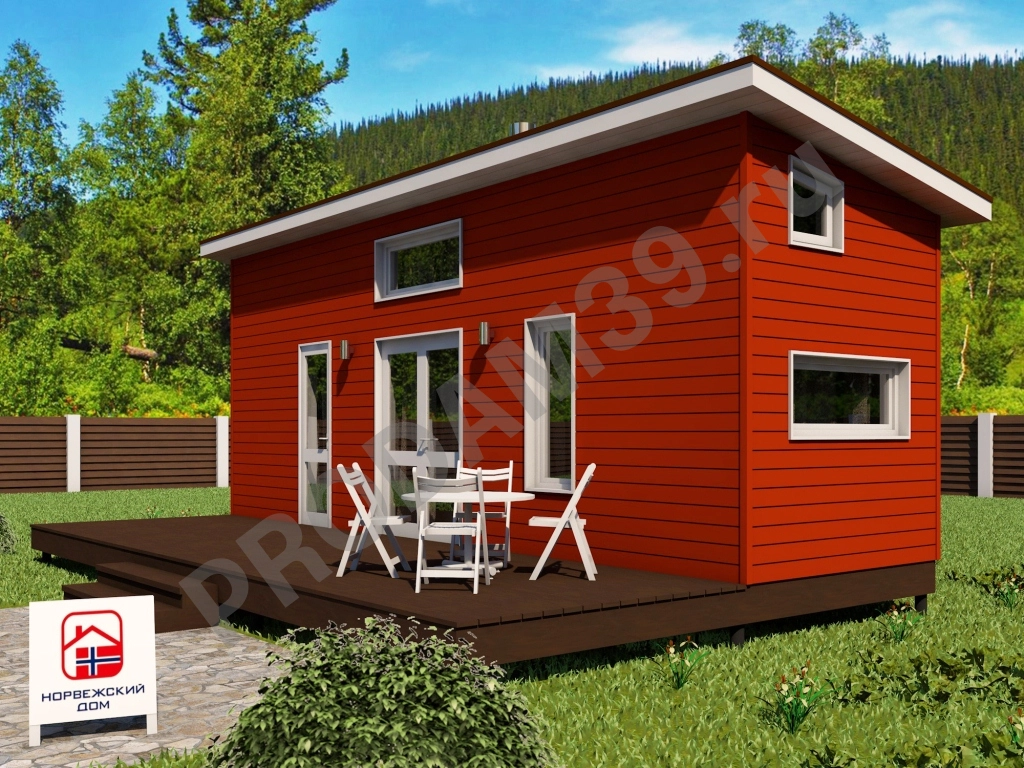 Норвежский дом 29 кв.м. плюс терраса 21 кв.м