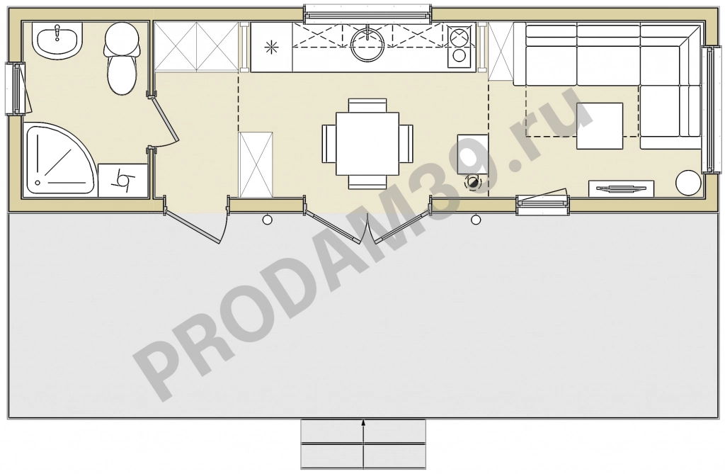 Норвежский дом 29 кв.м. плюс терраса 21 кв.м