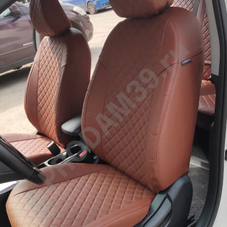 Чехлы Киа из экокожи РОМБ, разные цвета