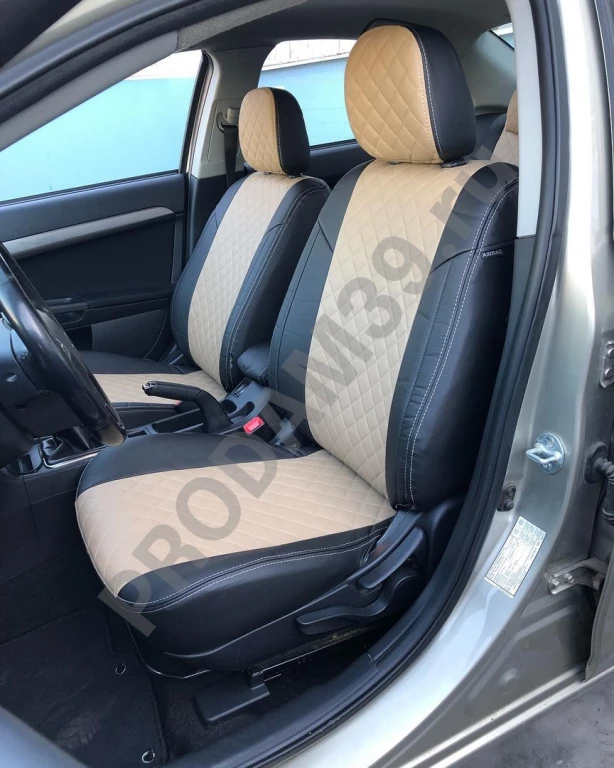 Чехлы Мицубиси из экокожи РОМБ, разные цвета