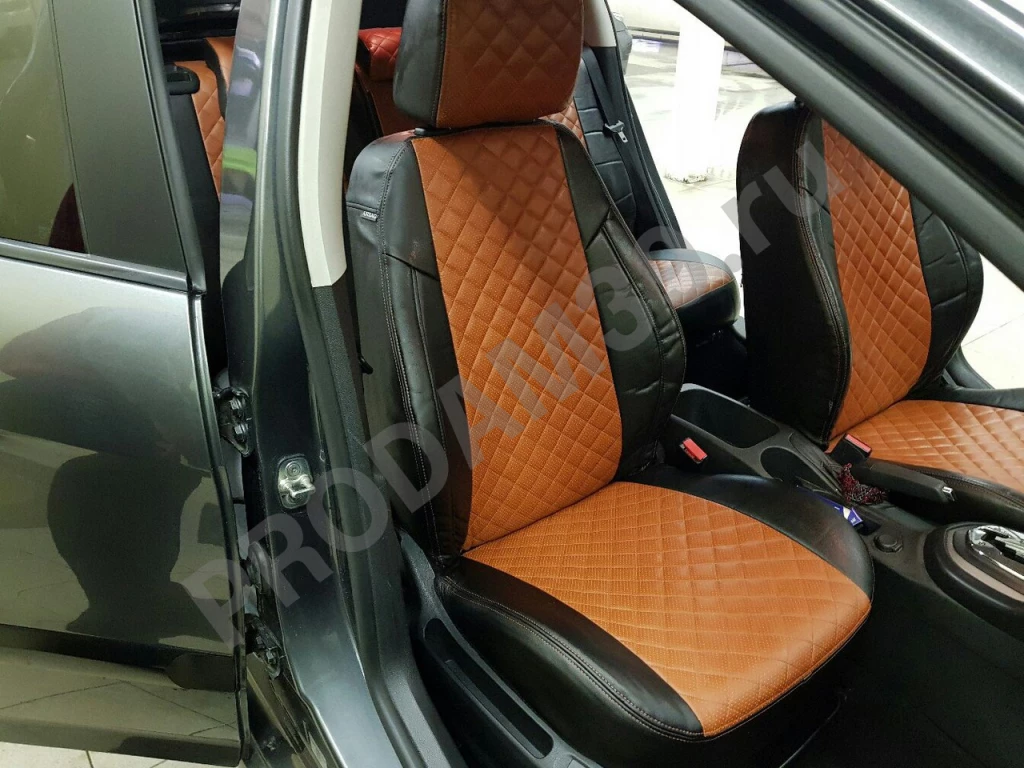 Чехлы Пежо из экокожи РОМБ, разные цвета