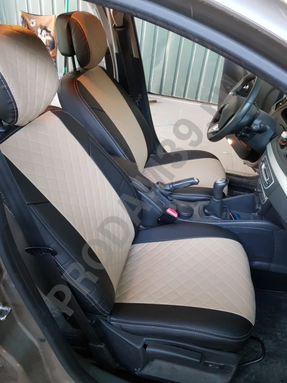 Чехлы Рено из экокожи РОМБ, разные цвета