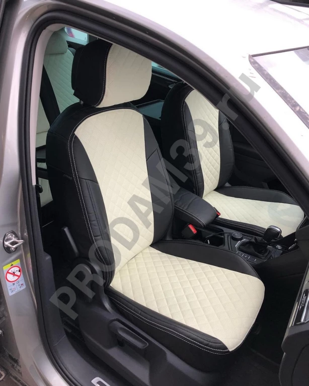 Чехлы Фольксваген из экокожи РОМБ, разные цвета