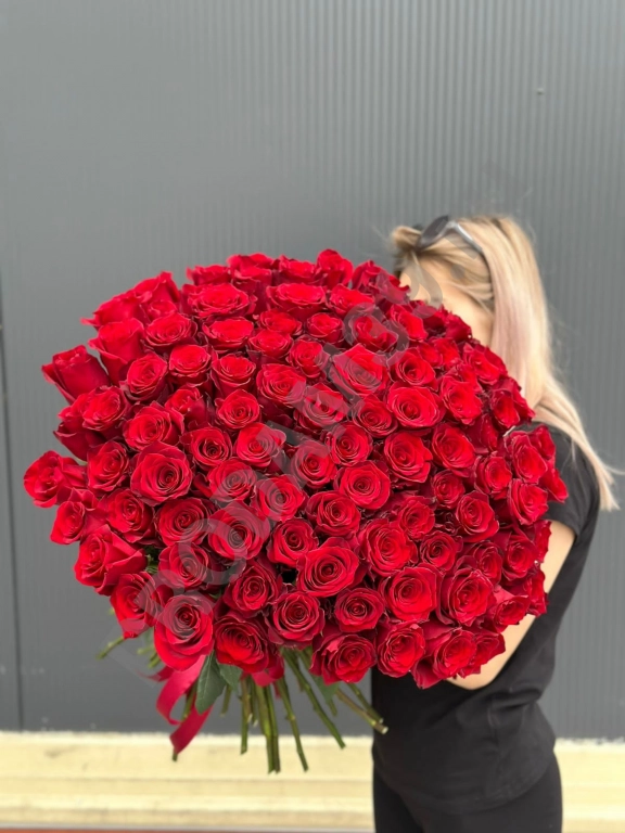 Красная роза 60см