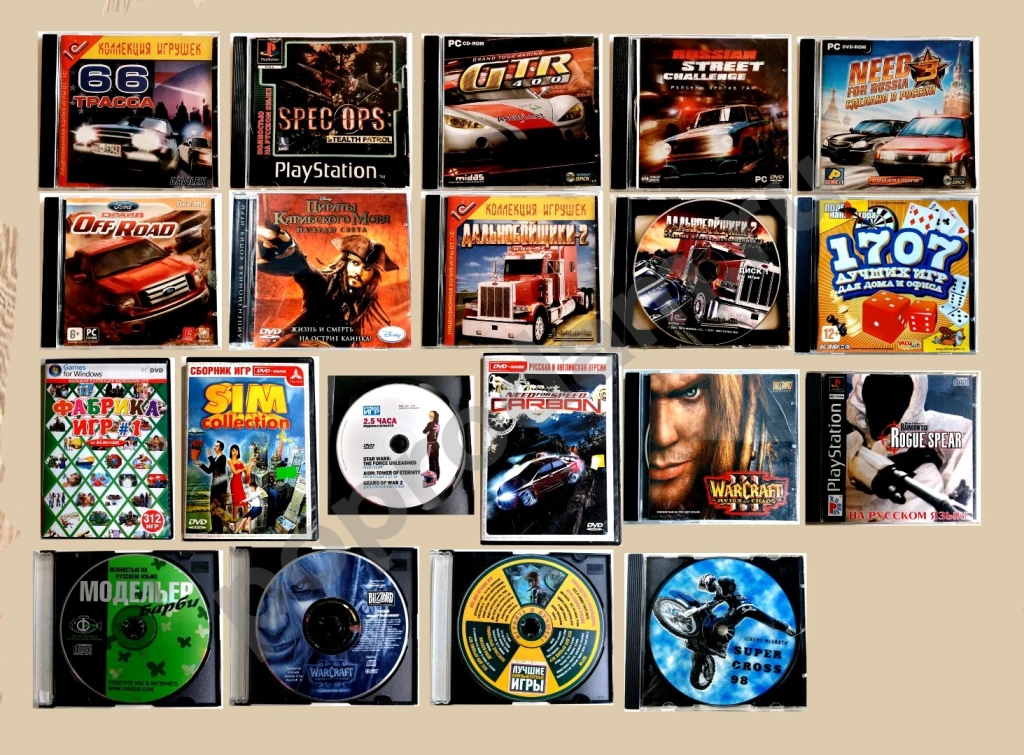 Диски к Sony Playstation игровые, 1C, Windows