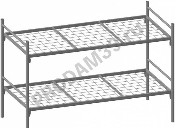 Кровати с металлической сеткой и спинками из ДСП
