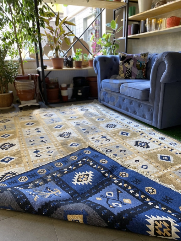 Ковер 160х250 см, натуральный хлопок