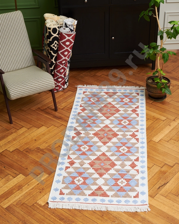 Ковер дорожка 80х200 см, натуральный хлопок