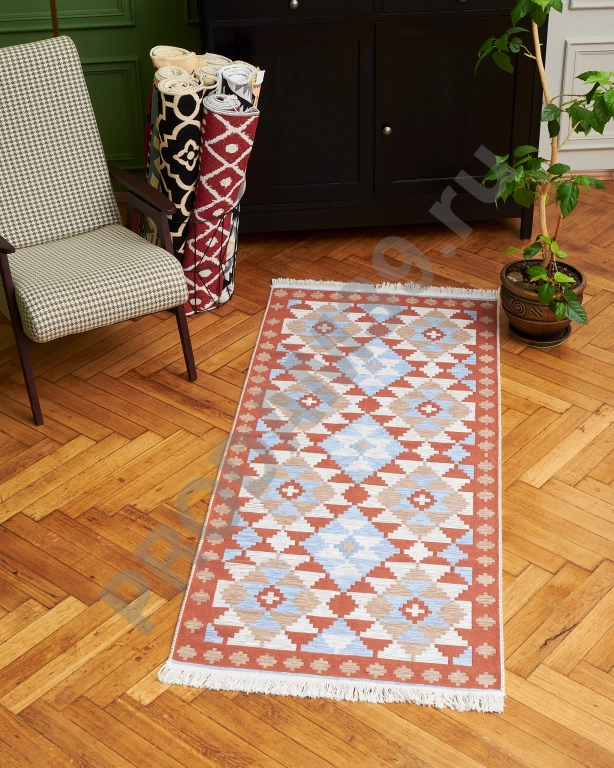 Ковер дорожка 80х200 см, натуральный хлопок