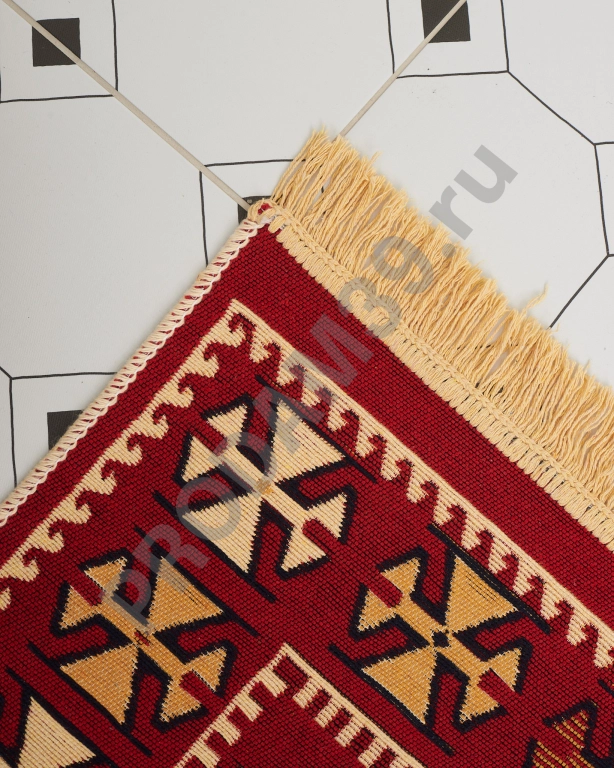 Ковер безворсовый 80х125 см, натуральный хлопок