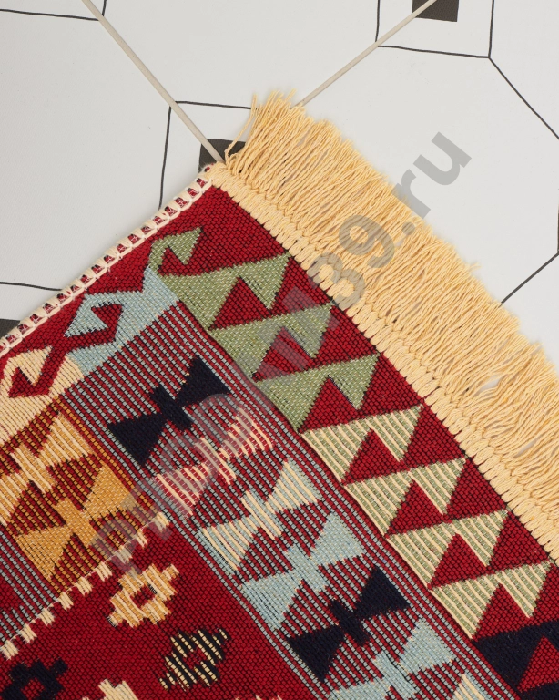 Ковер безворсовый 80х125 см, натуральный хлопок