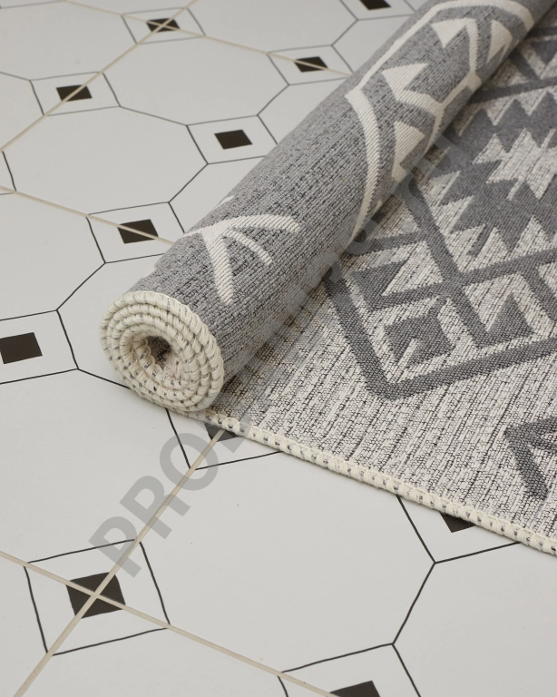 Ковер безворсовый 80х125 см, натуральный хлопок