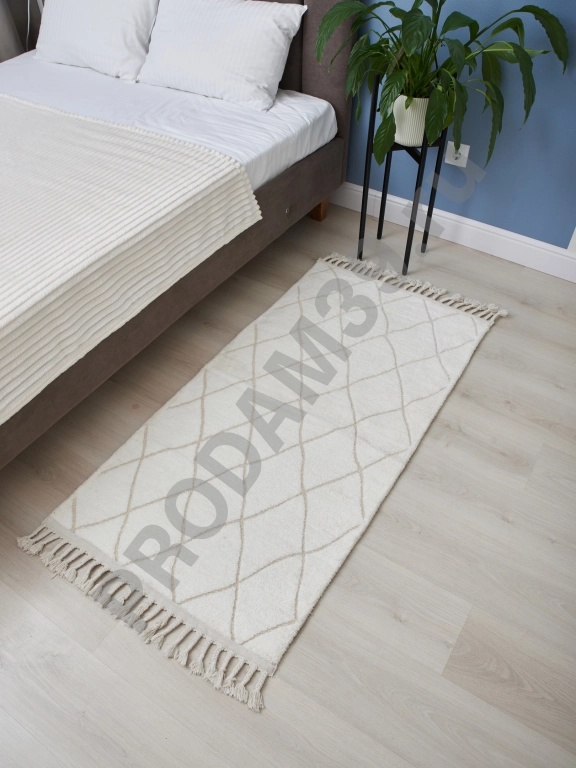 Ковер 80х150 см, натуральный хлопок