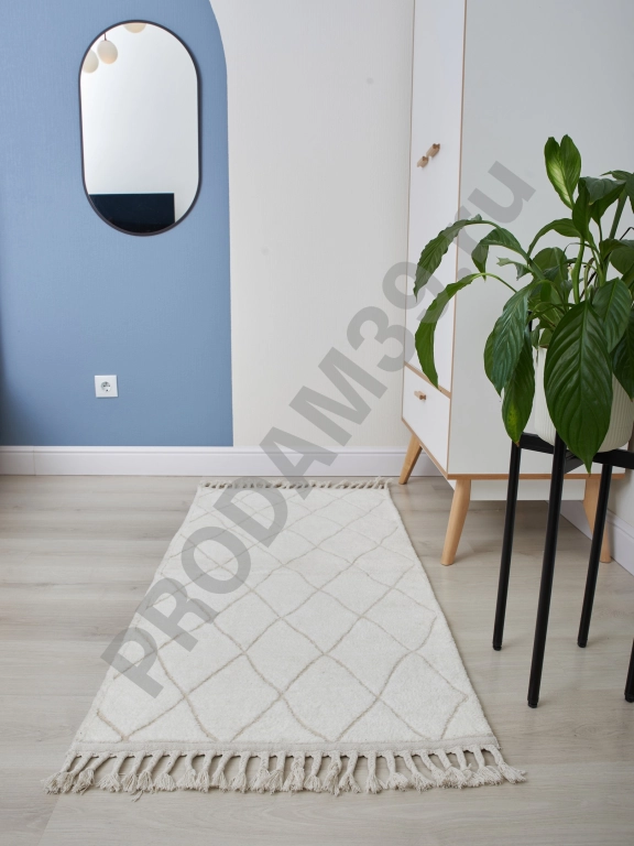 Ковер 80х150 см, натуральный хлопок