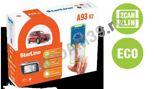 Автомобильный охранно-телематический комплекс StarLine A93 v2 2CAN+2LIN ECO