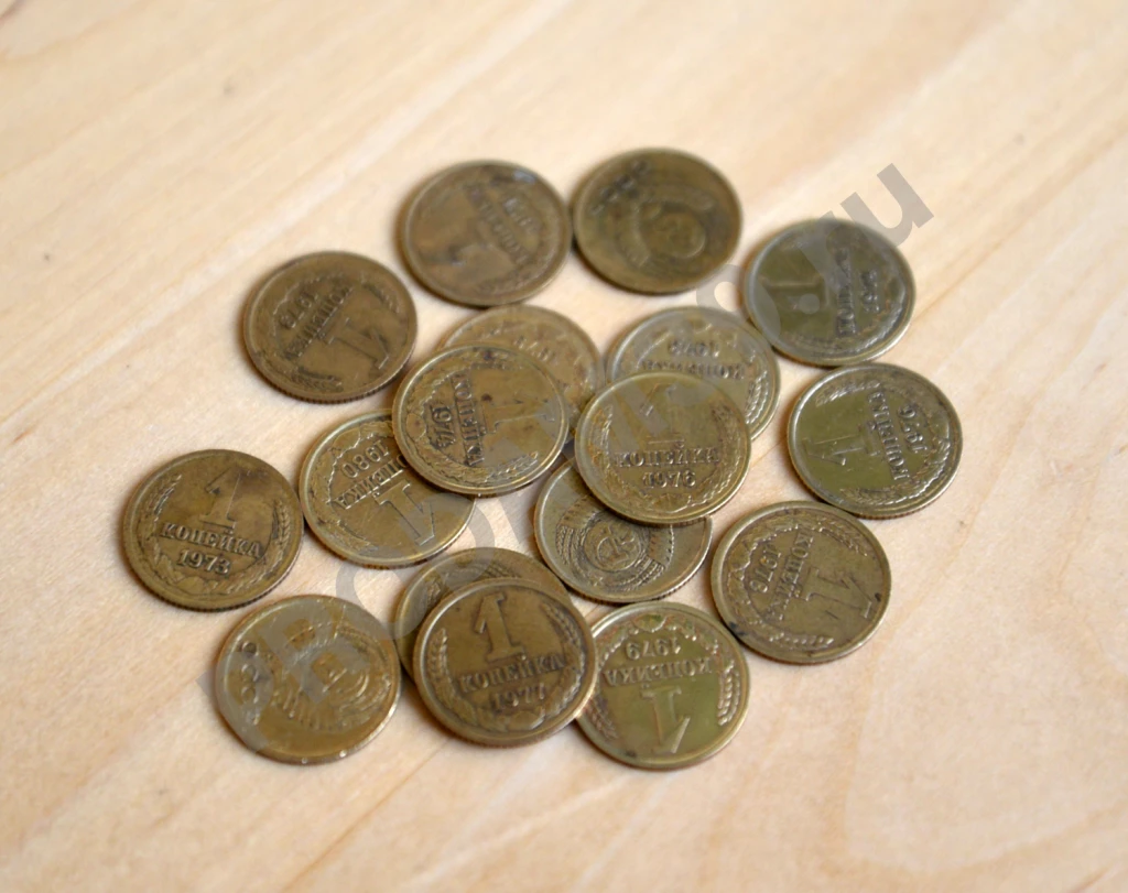 Монеты 1 копейка СССР 1972-1991 годы